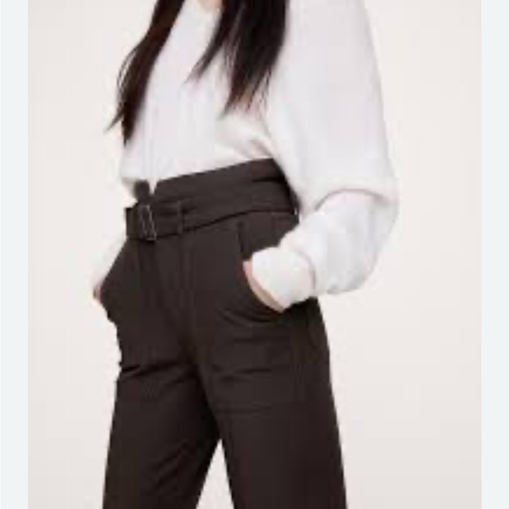 Banana Republic Black Utility Pants with Belt Petite
